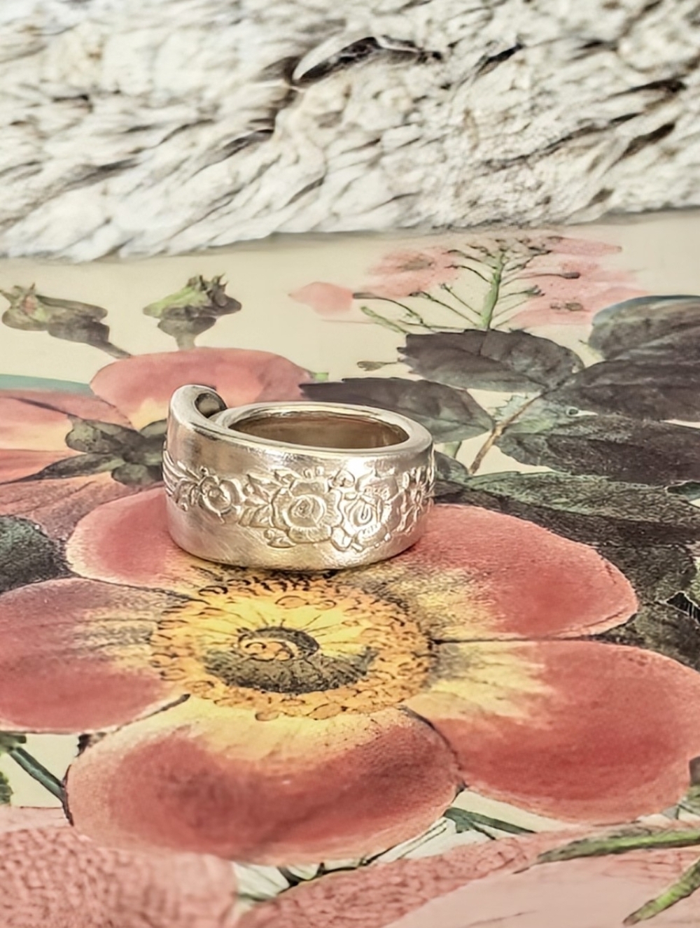 SPOON RING FROM A FLORAL SPOON FROM 1939